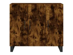 Aparador de roble ahumado 90x34x80 cm madera de ingeniería