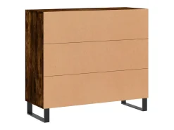 Aparador de roble ahumado 90x34x80 cm madera de ingeniería