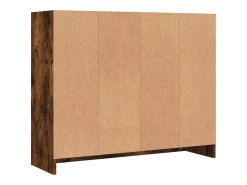 Aparador de roble ahumado 91x28x75 cm madera de ingeniería