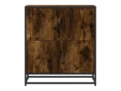 Aparador de roble ahumado 68x35x76 cm madera de ingeniería