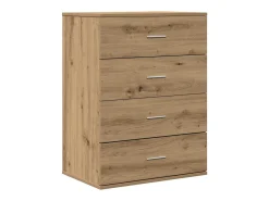 Aparador de roble artesanal 60 x 39 x 80 cm Madera de ingeniería
