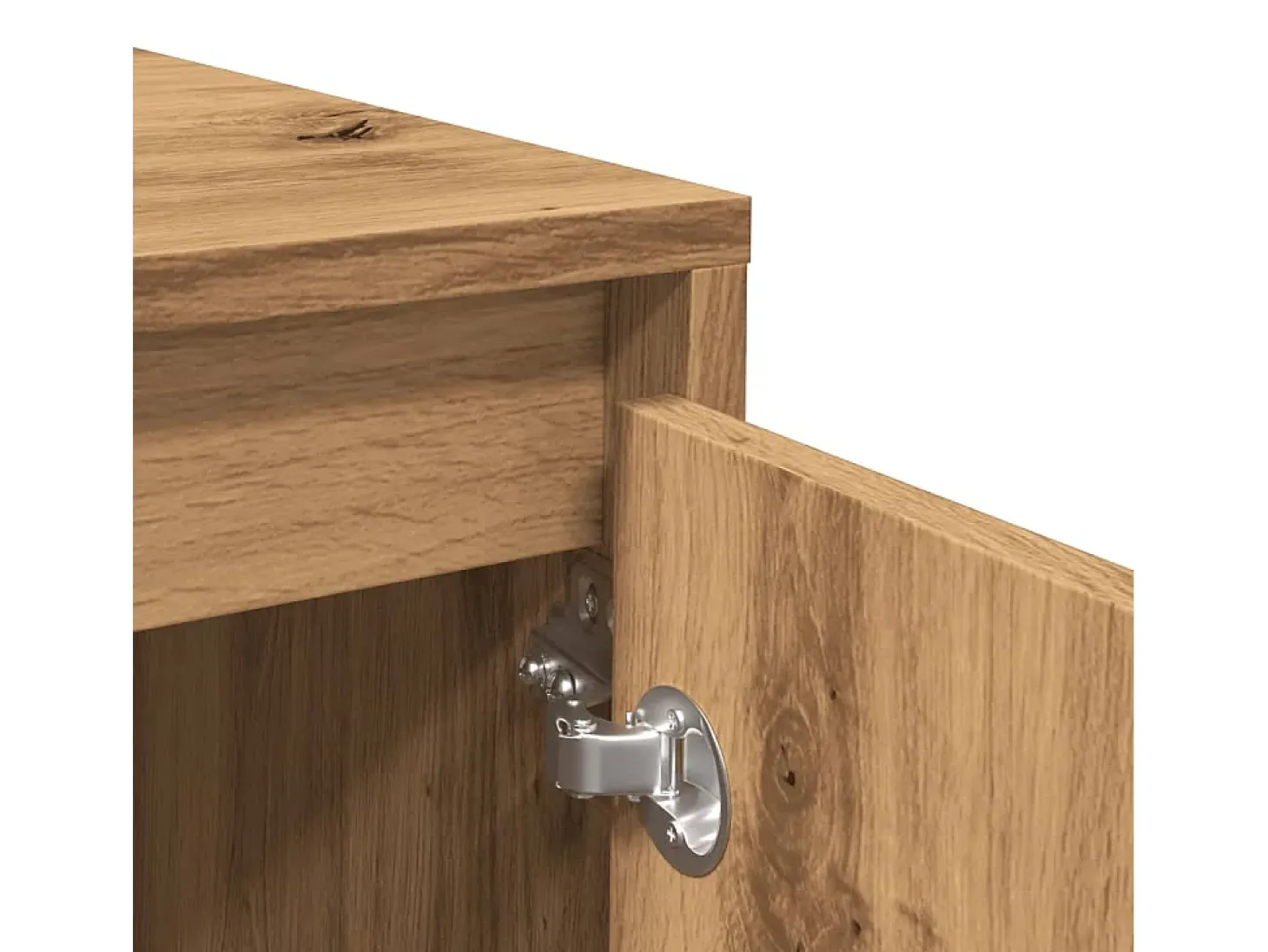 Aparador de roble artesanal 70x41x75 cm madera de ingeniería