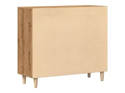 Aparador de roble artesanal 90x34x80 cm madera de ingeniería