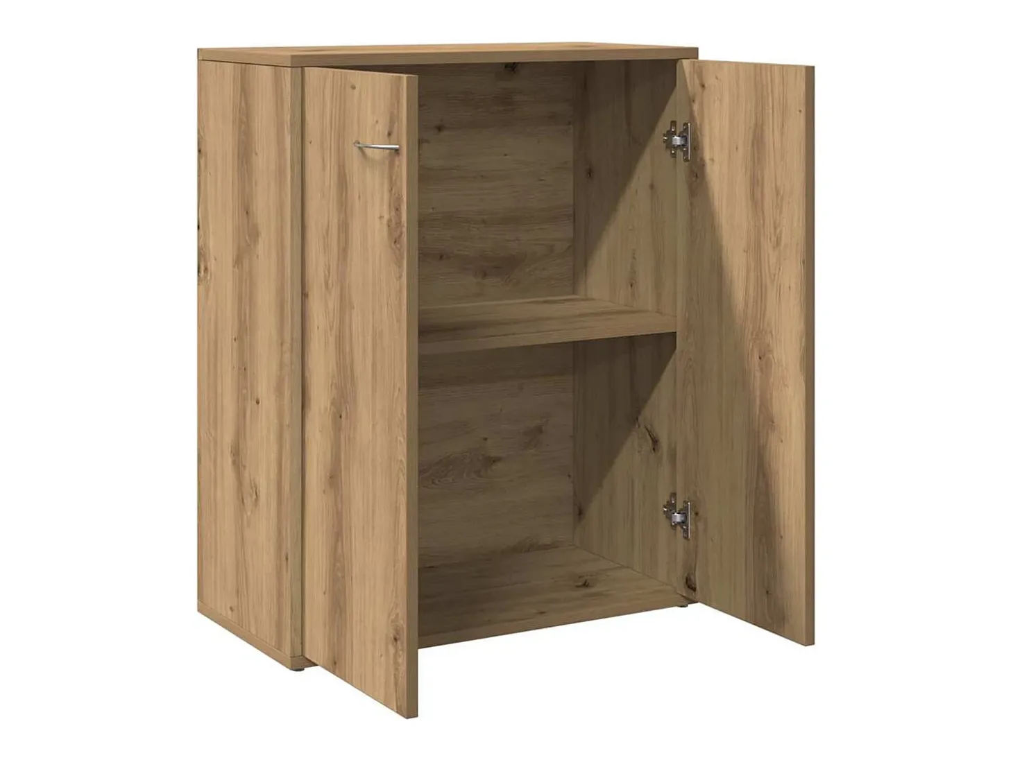 Aparador de roble artesanal 60x30x75 cm madera de ingeniería