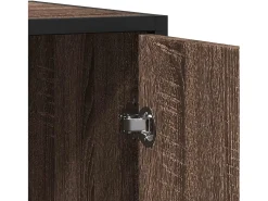 Aparador de roble marrón 94x35x76 cm madera de ingeniería