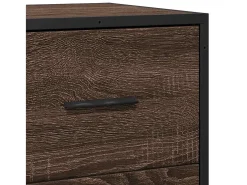 Aparador de roble marrón 68x35x76 cm madera de ingeniería