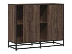 Aparador de roble marrón 92x35x76 cm Madera de ingeniería