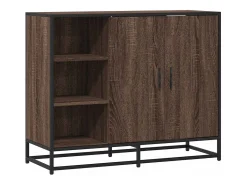 Aparador de roble marrón 92x35x76 cm Madera de ingeniería