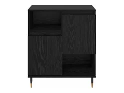 Aparador de roble negro 60 x 35 x 70 cm Madera de ingeniería