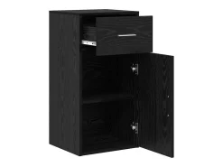 Aparador de roble negro 38 x 34,5 x 75 cm Madera de ingeniería