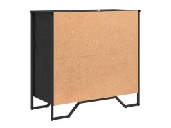 Aparador de roble negro 79,5 x 35,5 x 74,5 cm Madera de ingeniería