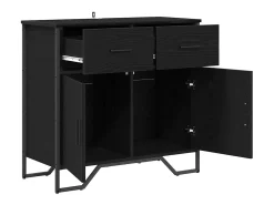 Aparador de roble negro 79,5 x 35,5 x 74,5 cm Madera de ingeniería