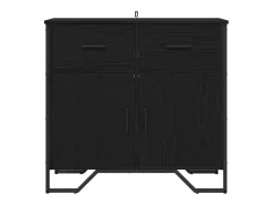 Aparador de roble negro 79,5 x 35,5 x 74,5 cm Madera de ingeniería