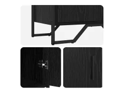 Aparador de roble negro 79,5 x 35,5 x 74,5 cm Madera de ingeniería