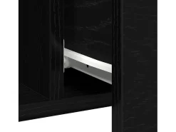 Aparador de roble negro 100x36x60 cm Madera de ingeniería