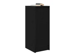 Aparador de roble negro 29,5x34x76 cm madera de ingeniería