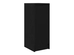 Aparador de roble negro 29,5x34x76 cm madera de ingeniería