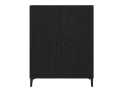 Aparador de roble negro 69,5x34x90 cm madera de ingeniería