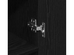 Aparador de roble negro 69,5x34x90 cm Madera de ingeniería