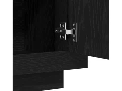 Aparador de roble negro 80x40x75 cm Madera de ingeniería