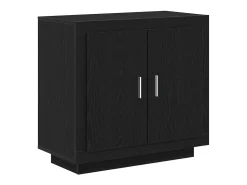 Aparador de roble negro 80x40x75 cm Madera de ingeniería