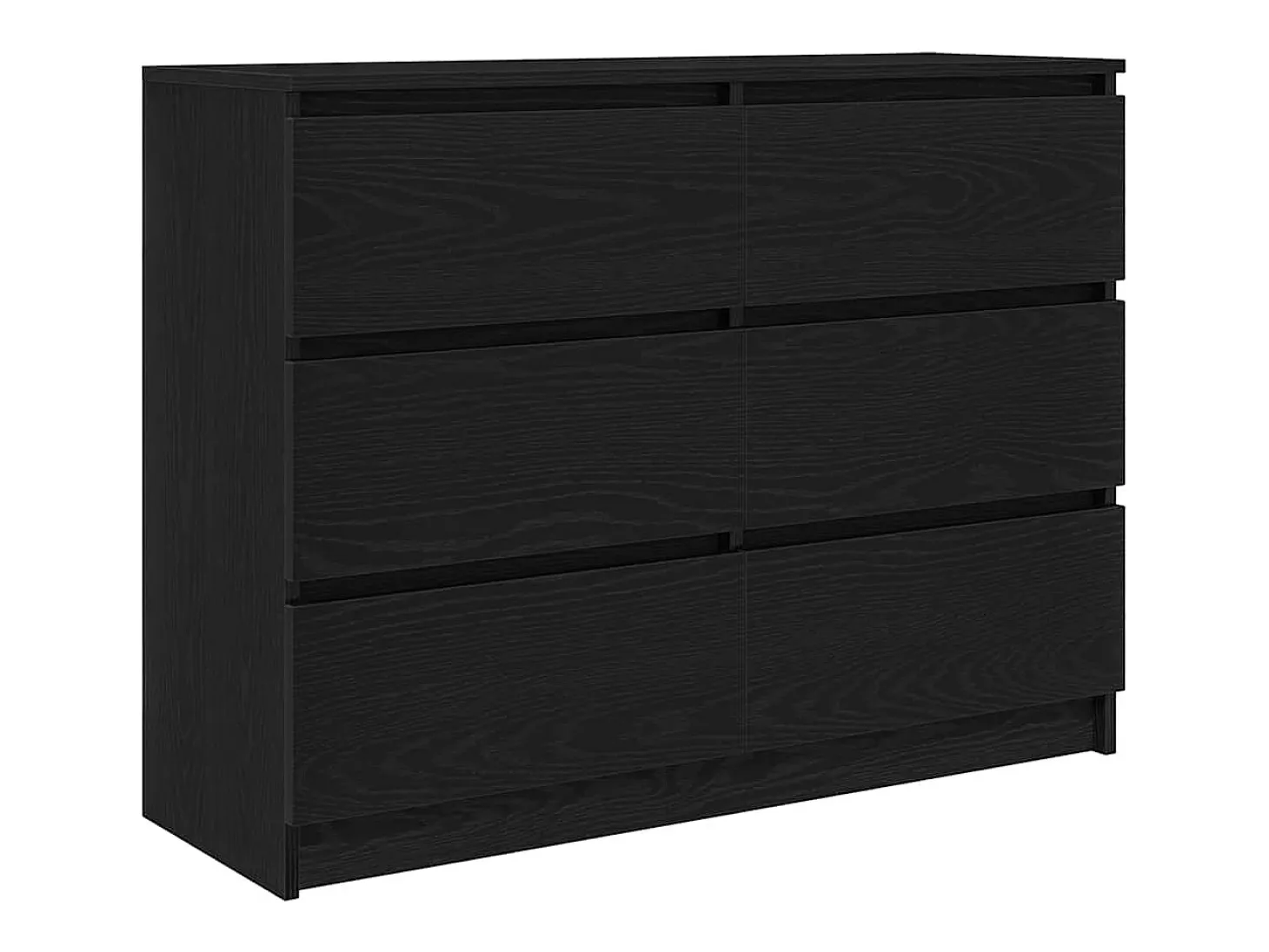 Aparador de roble negro 100x35x76 cm madera de ingeniería