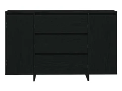 Aparador de roble negro 120x41x75 cm Madera de ingeniería