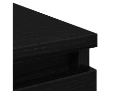 Aparador de roble negro 80x35x99 cm madera de ingeniería
