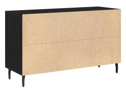 Aparador de roble negro 100x36x60 cm en madera de ingeniería