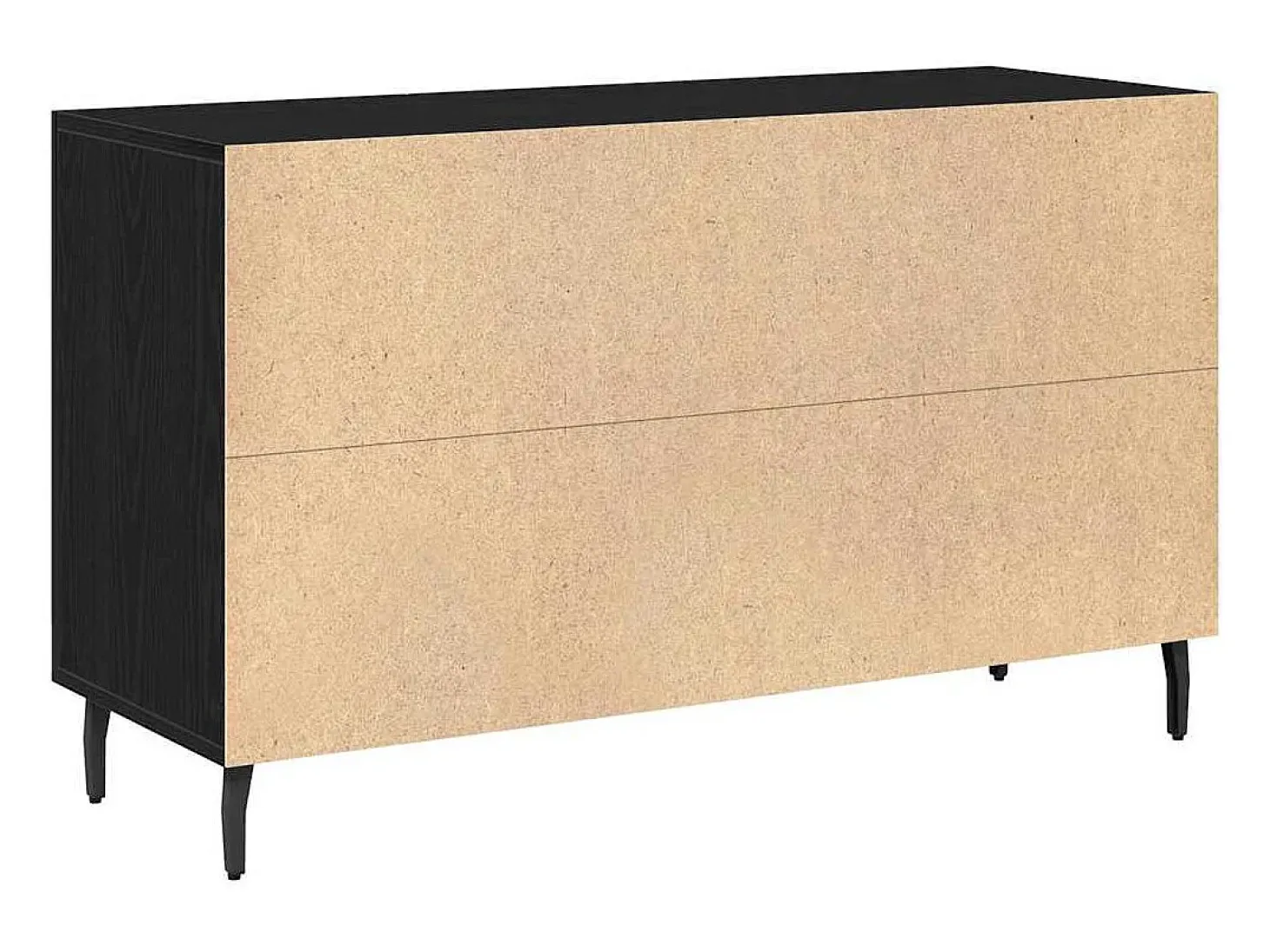 Aparador de roble negro 100x36x60 cm en madera de ingeniería