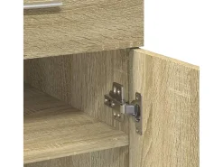 Aparador de roble Sonoma 80x42,5x93 cm madera de ingeniería