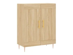Aparador de roble Sonoma 69,5x34x90 cm madera de ingeniería