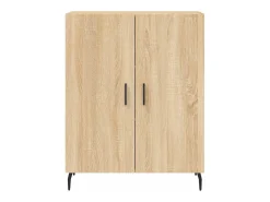 Aparador de roble Sonoma 69,5x34x90 cm madera de ingeniería