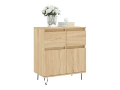 Aparador de roble Sonoma 60x35x70 cm Madera de ingeniería