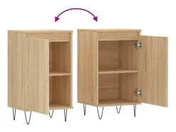Aparador de roble Sonoma 40x35x70 cm madera de ingeniería
