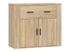 Aparador de roble Sonoma 80x33x70 cm Madera de ingeniería