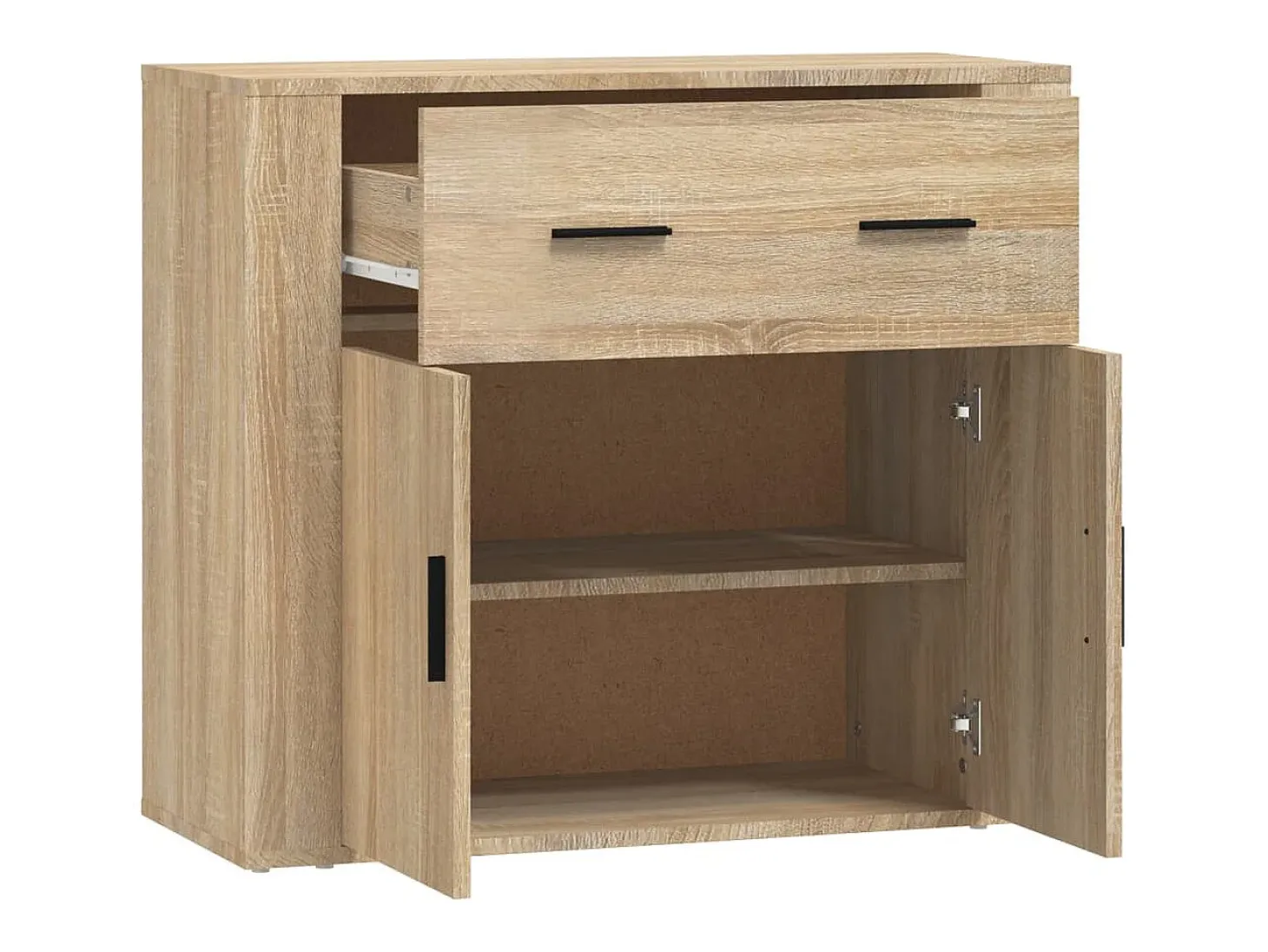 Aparador de roble Sonoma 80x33x70 cm Madera de ingeniería