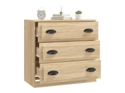Aparador de roble Sonoma 70x35,5x67,5 cm madera de ingeniería