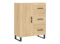 Aparador de roble Sonoma 69,5x34x90 cm madera de ingeniería