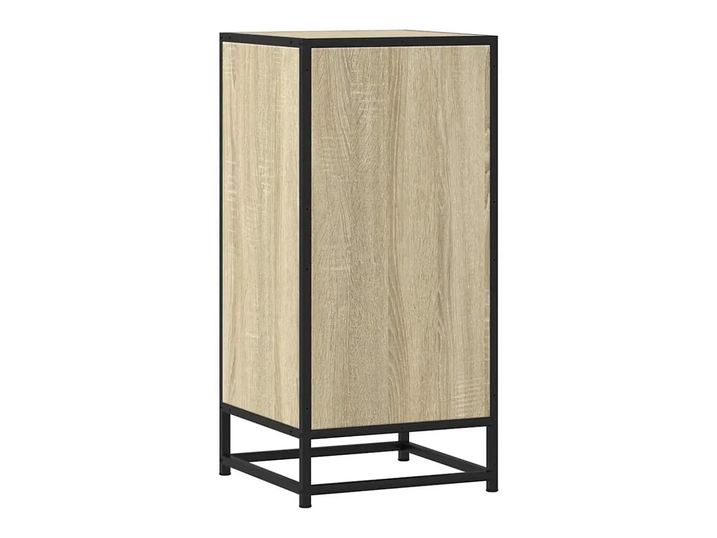 Aparador de roble Sonoma 35,5x35x76 cm madera contrachapada y metal