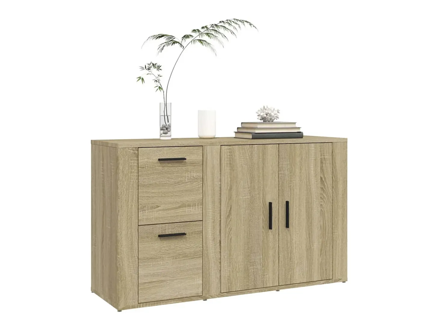 Aparador de roble Sonoma 100x33x59,5 cm Madera de ingeniería