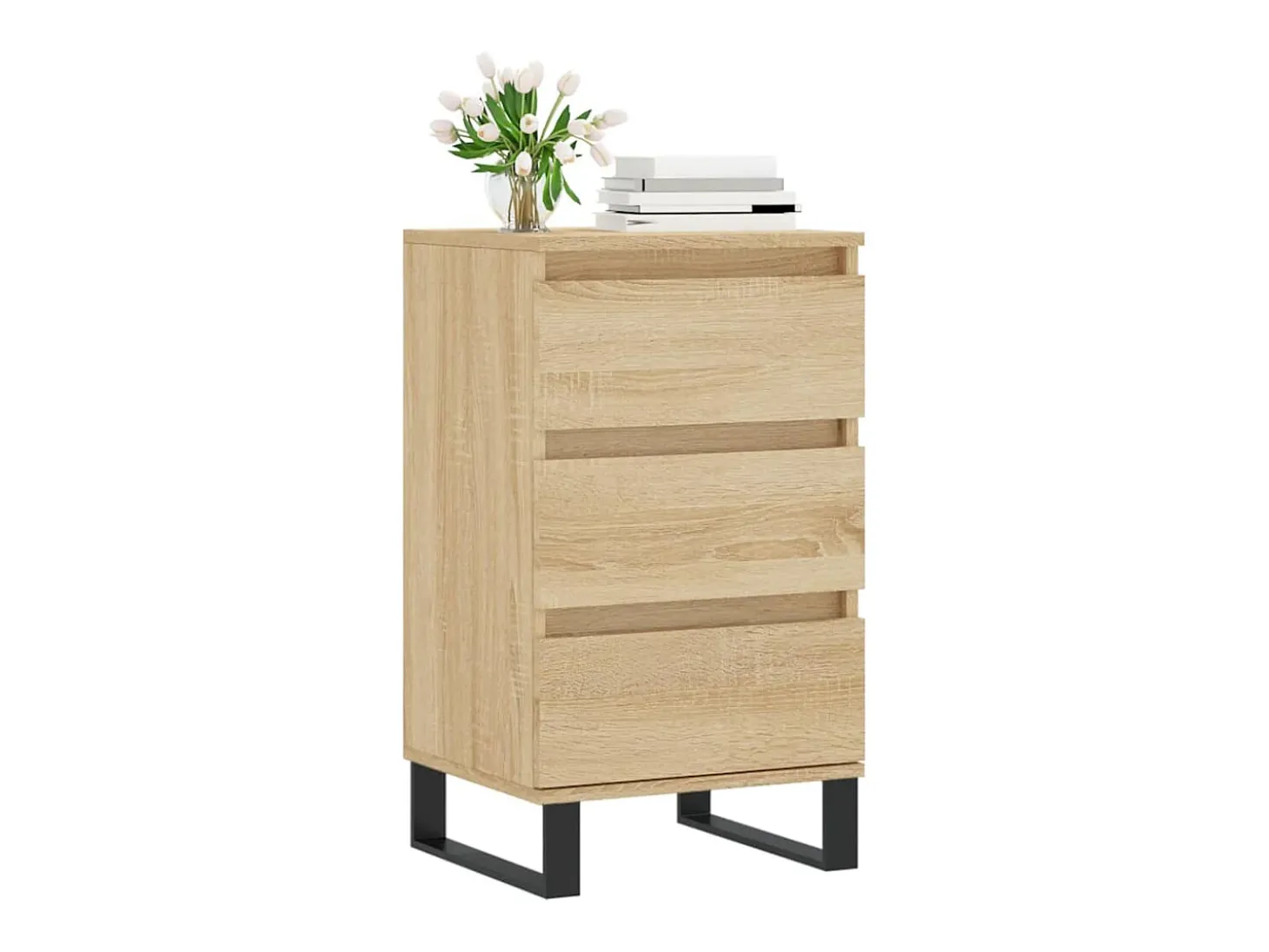 Aparador de roble Sonoma 40x35x70 cm madera de ingeniería