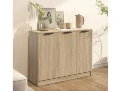 Aparador de roble Sonoma 90,5 x 30 x 70 cm Madera de ingeniería