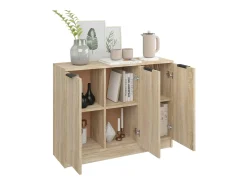 Aparador de roble Sonoma 90,5 x 30 x 70 cm Madera de ingeniería