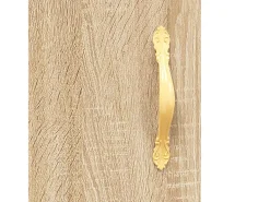 Aparador de roble Sonoma 90x34x80 cm madera de ingeniería