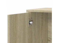 Aparador de roble Sonoma 60x31x70 cm madera de ingeniería