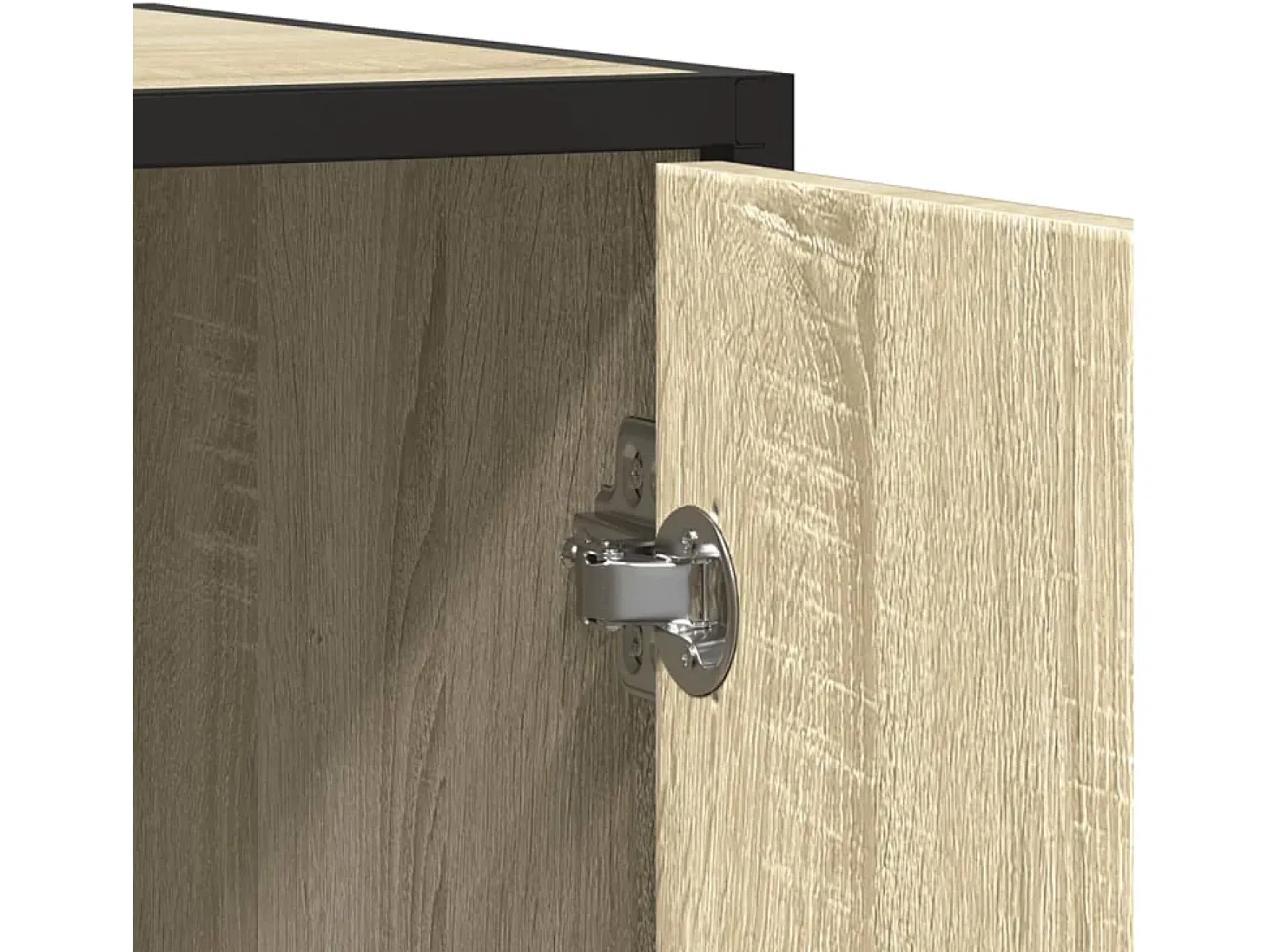 Aparador de roble Sonoma 134x35x76 cm madera de ingeniería