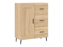 Aparador de roble Sonoma 69,5x34x90 cm madera de ingeniería