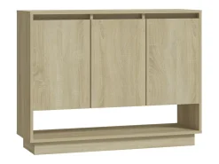 Aparador de roble Sonoma 97x31x75 cm Madera de ingeniería