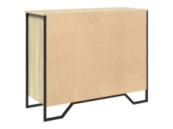 Aparador de roble Sonoma 91x35,5x74,5 cm madera de ingeniería